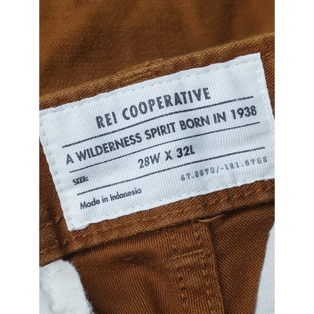REI Co-Op Men Pants 28W X 32L Brown Trailsmith Double Knee Outdoor Hiking 30" - Picture 3 of 13